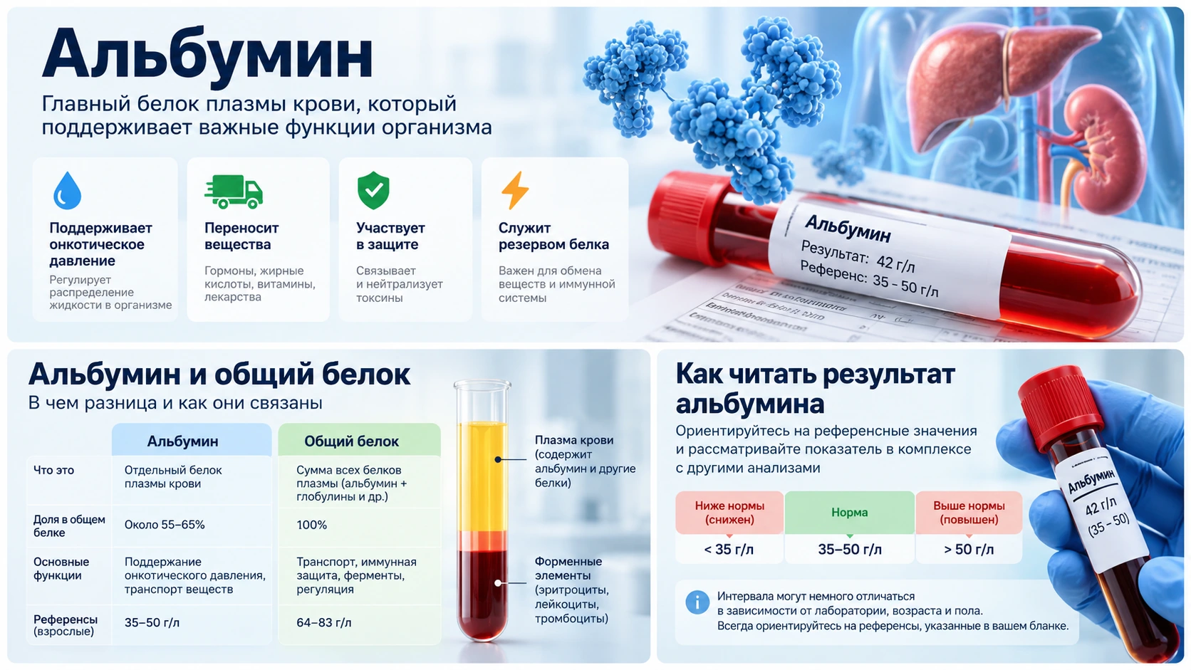 Альбумин в анализе крови: что это и какие функции выполняет